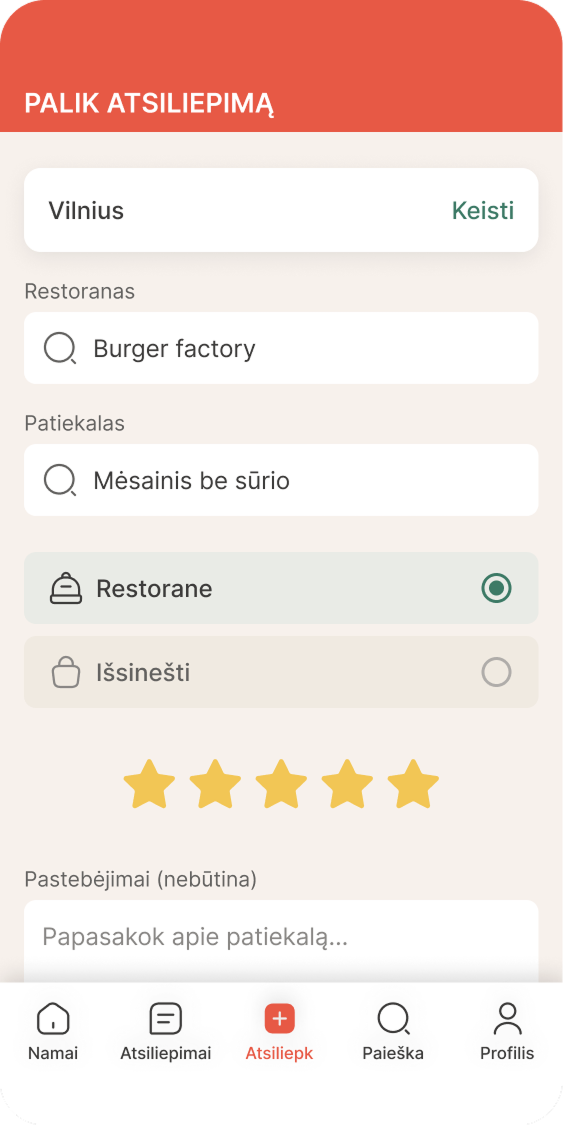 Palik atsiliepimą