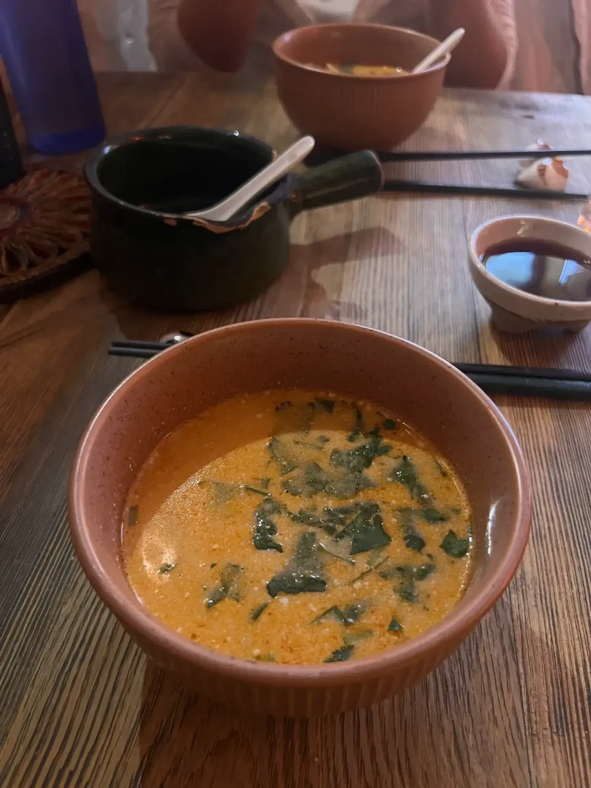 Dienos pietūs: (vegetariškas tom yum€ labai skaniai sušildė, neturiu prie ko pri