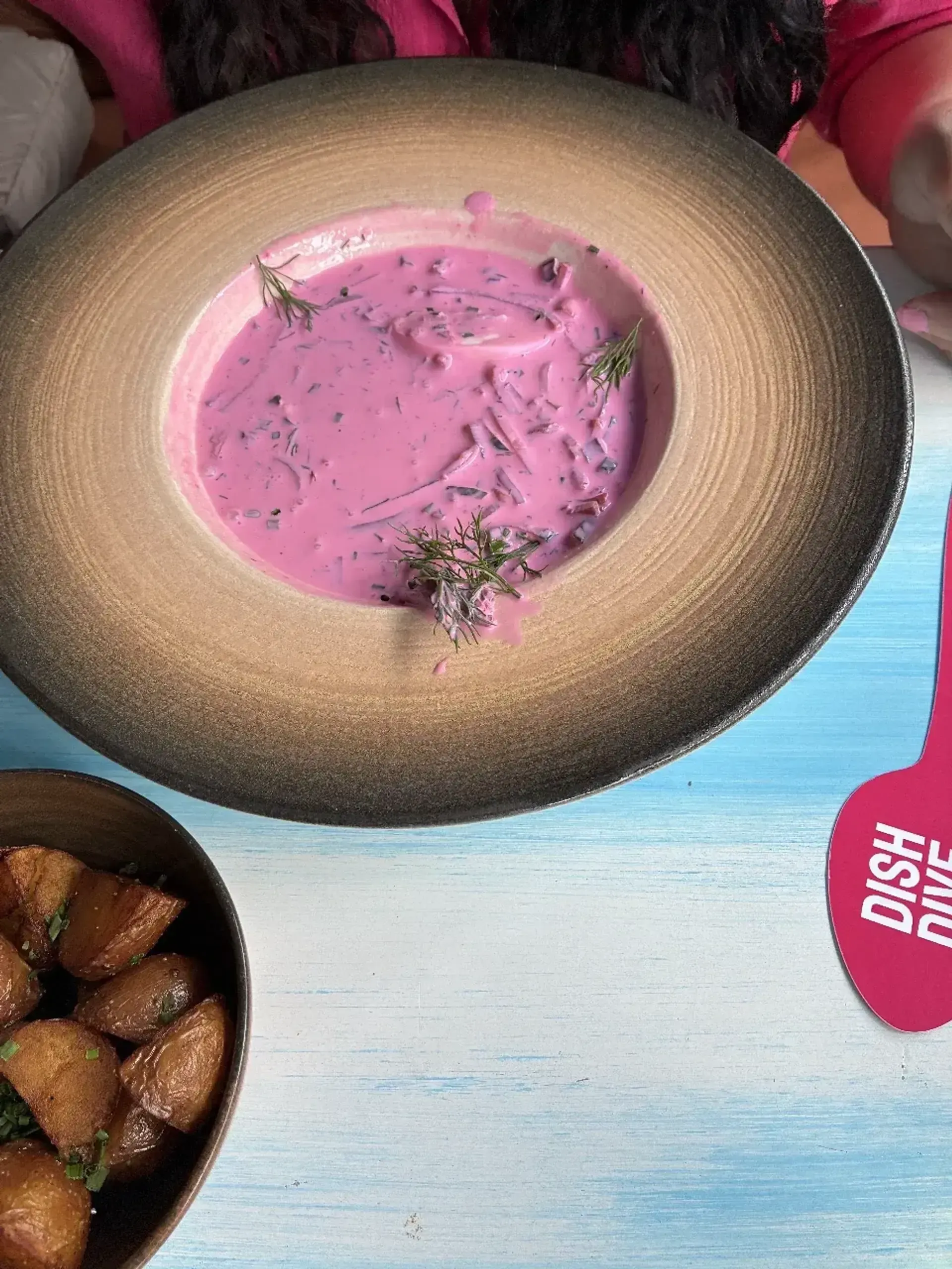 As traditional soup we loved it.
This cold beetroot soup (šaltibarščiai) is the