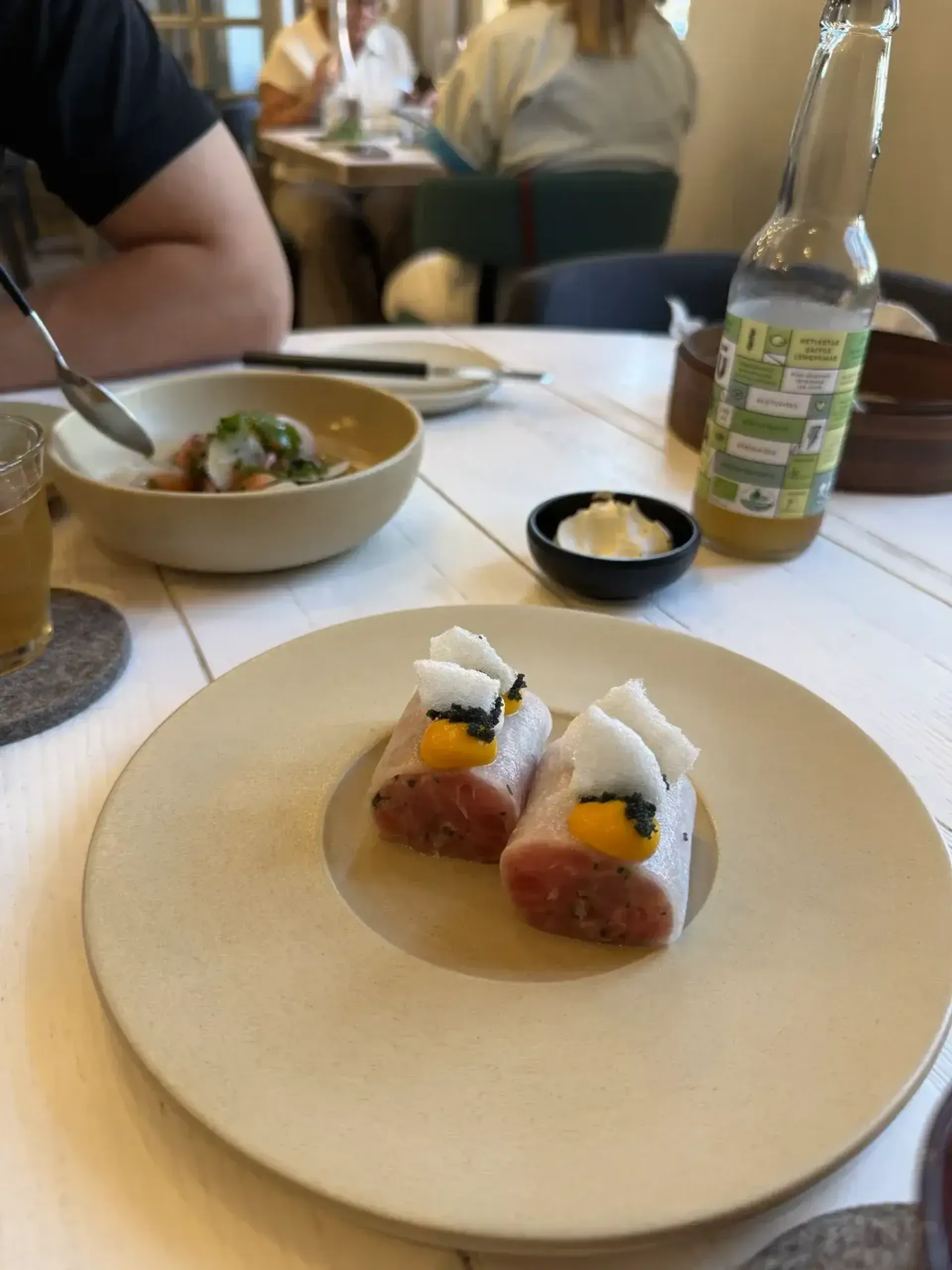 Labai gaivus, išraiskingo skonio patiekalas! Tunas, baltasis ridikas, krevečių t