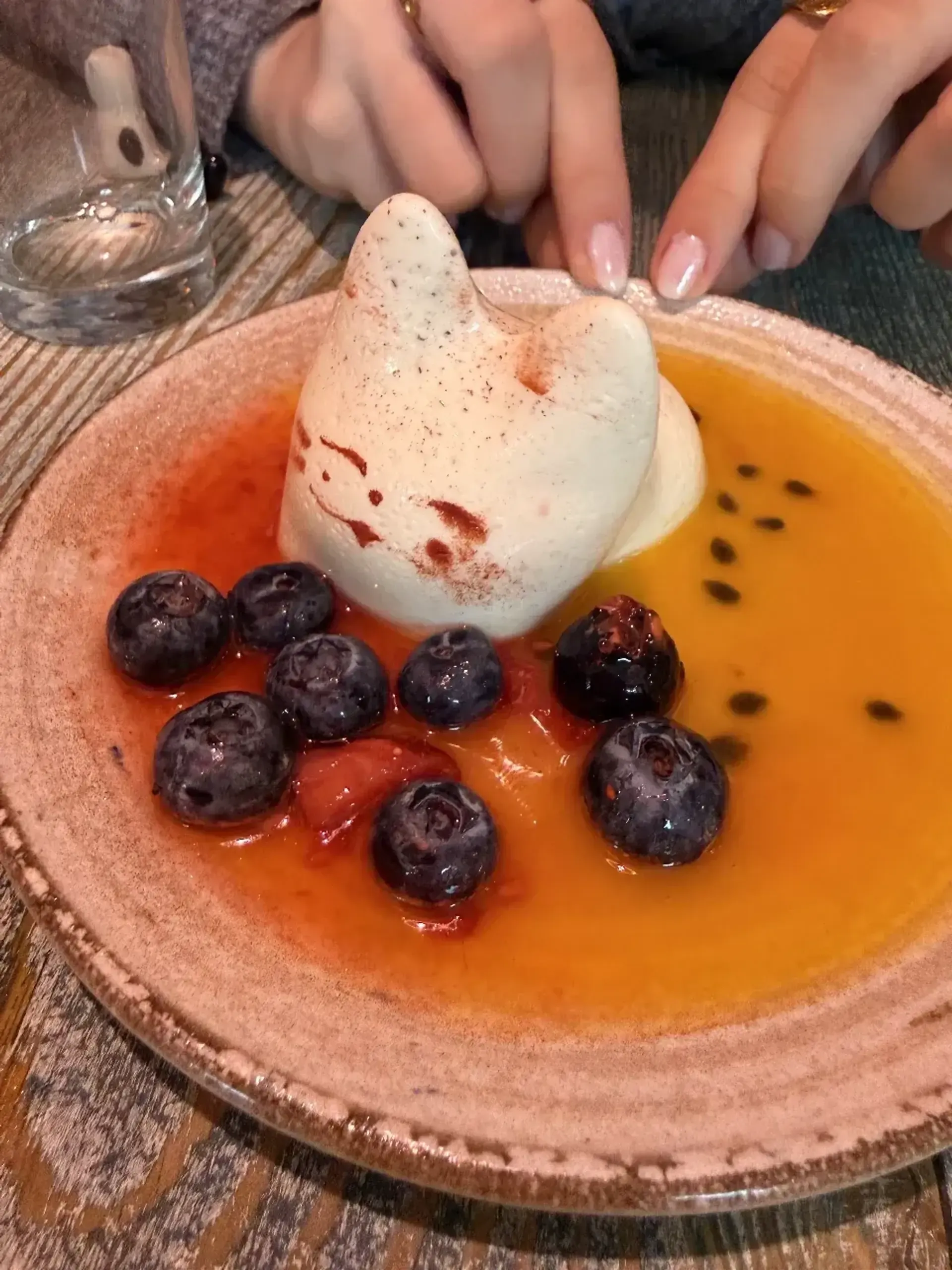 pana catta, o ne pana cotta katinelis wiggly labai ir skanus labai buvo